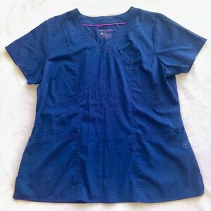 Healing Hands Purple label navy scrub top, size XL